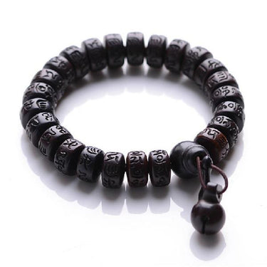 All Natural Peach Wood Mantra Bracelet